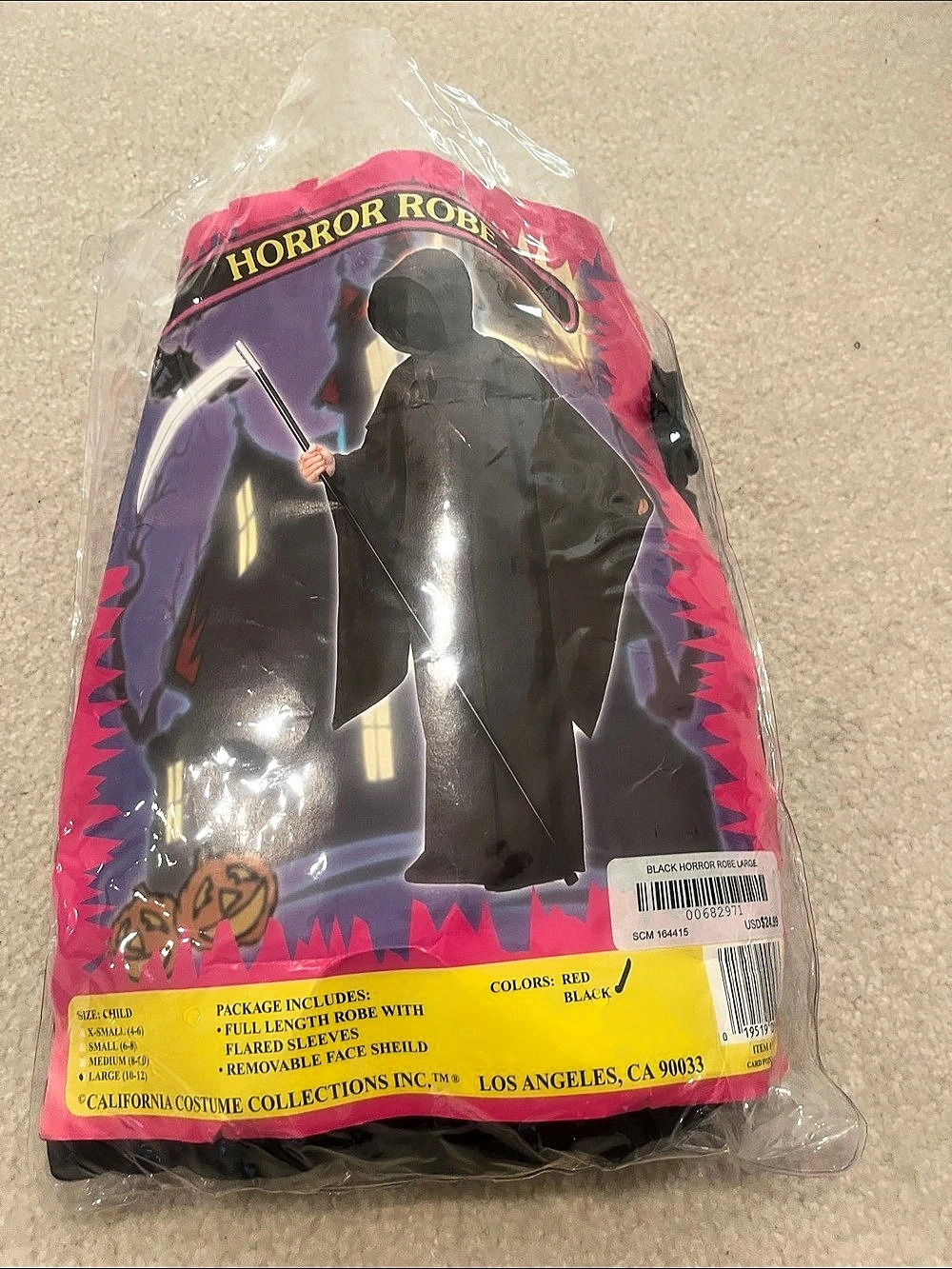California Costume Collections Horror Robe Child Costume Black & Red